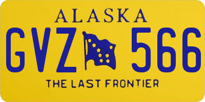 AK license plate GVZ566