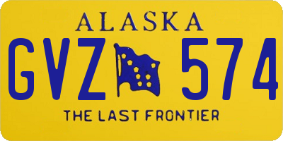 AK license plate GVZ574