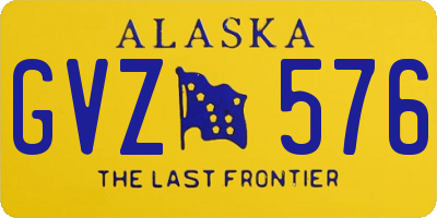 AK license plate GVZ576