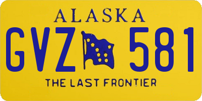 AK license plate GVZ581
