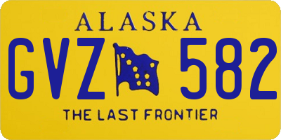 AK license plate GVZ582