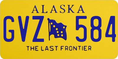 AK license plate GVZ584