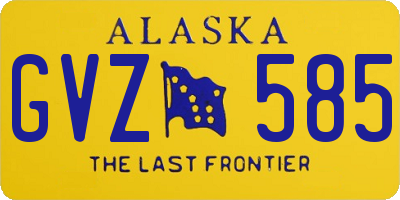 AK license plate GVZ585