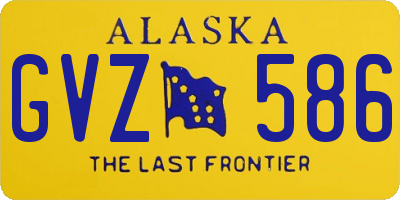 AK license plate GVZ586