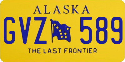 AK license plate GVZ589