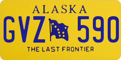 AK license plate GVZ590