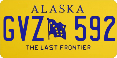 AK license plate GVZ592