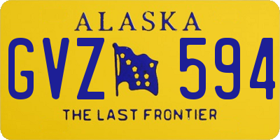 AK license plate GVZ594