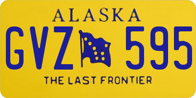 AK license plate GVZ595
