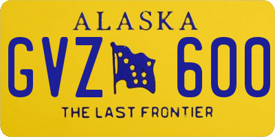 AK license plate GVZ600