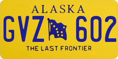 AK license plate GVZ602