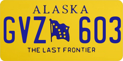 AK license plate GVZ603