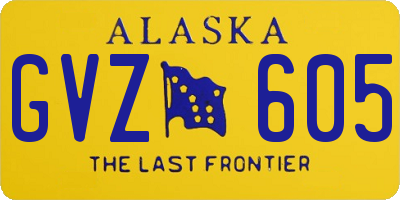 AK license plate GVZ605