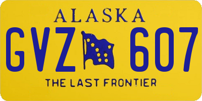 AK license plate GVZ607