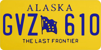 AK license plate GVZ610