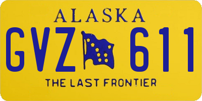 AK license plate GVZ611