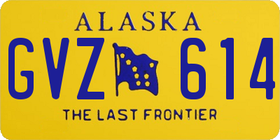 AK license plate GVZ614