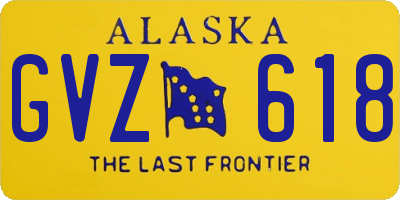 AK license plate GVZ618