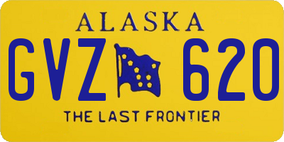 AK license plate GVZ620