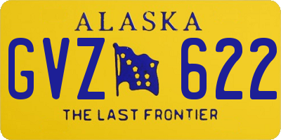 AK license plate GVZ622