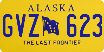 AK license plate GVZ623