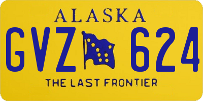 AK license plate GVZ624