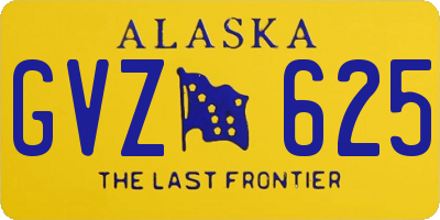 AK license plate GVZ625