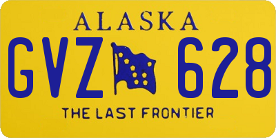 AK license plate GVZ628