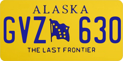 AK license plate GVZ630