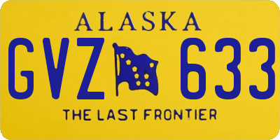 AK license plate GVZ633