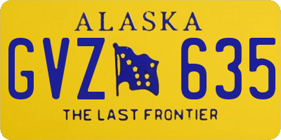 AK license plate GVZ635