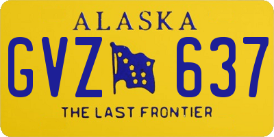 AK license plate GVZ637