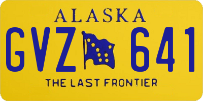 AK license plate GVZ641