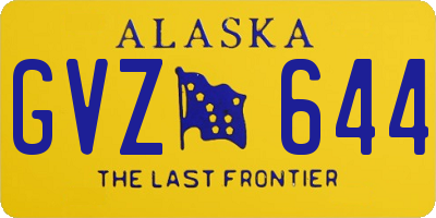 AK license plate GVZ644