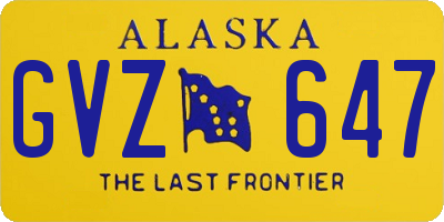 AK license plate GVZ647