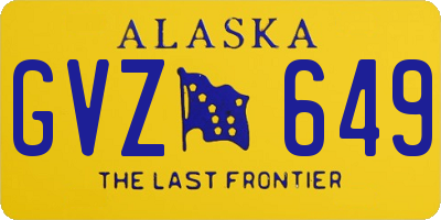AK license plate GVZ649