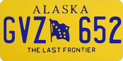 AK license plate GVZ652