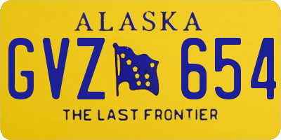 AK license plate GVZ654