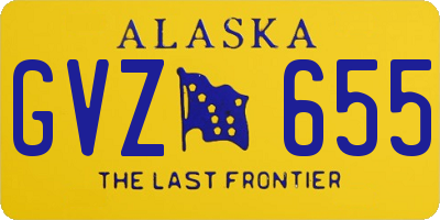 AK license plate GVZ655