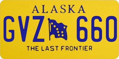 AK license plate GVZ660