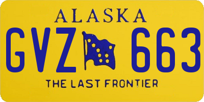 AK license plate GVZ663