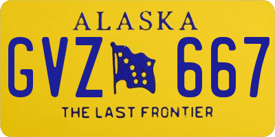 AK license plate GVZ667