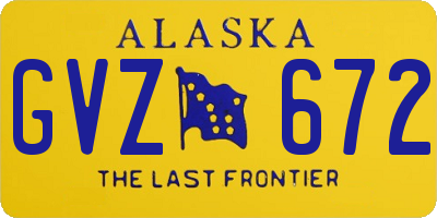 AK license plate GVZ672