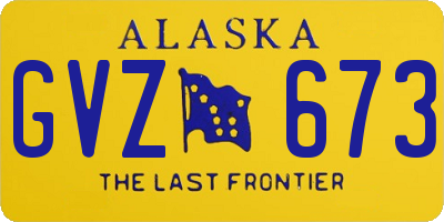 AK license plate GVZ673