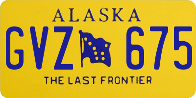 AK license plate GVZ675