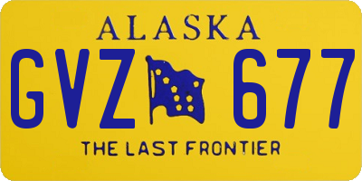 AK license plate GVZ677