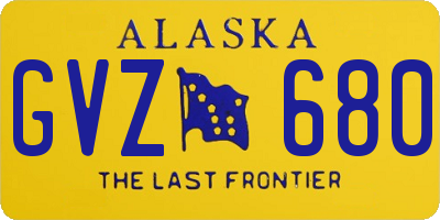 AK license plate GVZ680