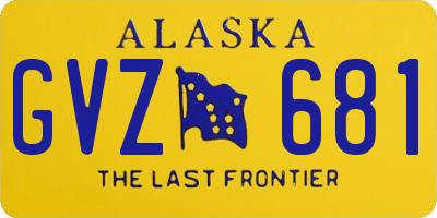 AK license plate GVZ681