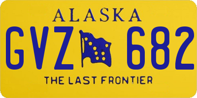 AK license plate GVZ682