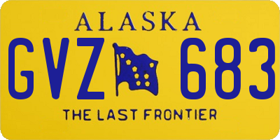 AK license plate GVZ683